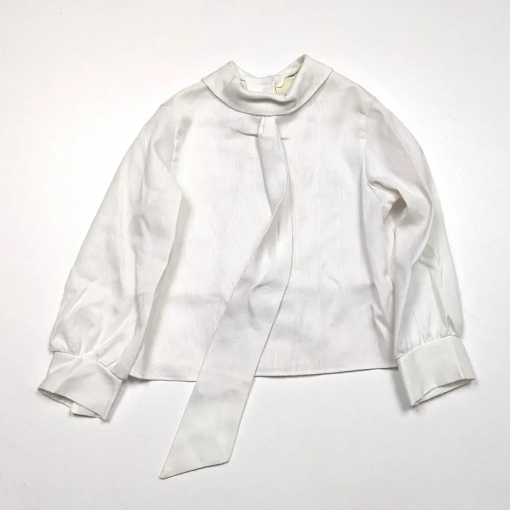 Vintage Cinderella Shirt Size 3-4T White Darted Collar Blouse Sz 3-4